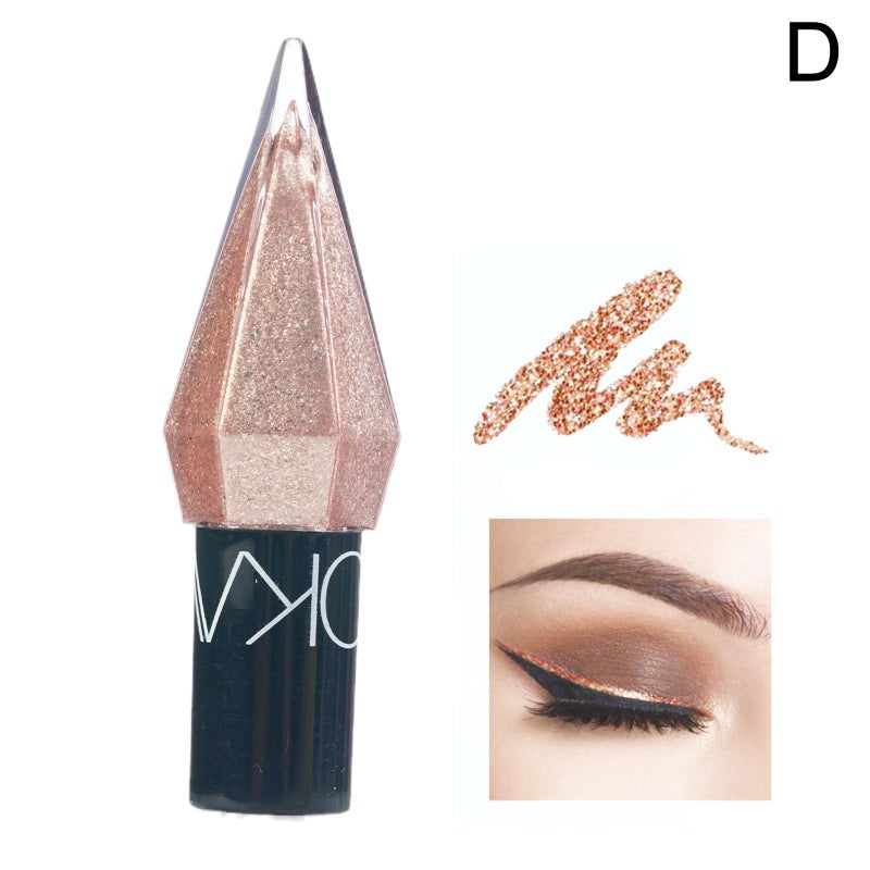 Pearl Diamond Liquid Eyeshadow in 5 Colors, Mini Eyeliner with Glitter, Smooth and Smooth Finish, Fine Brush Head, Cross-border Wholesale